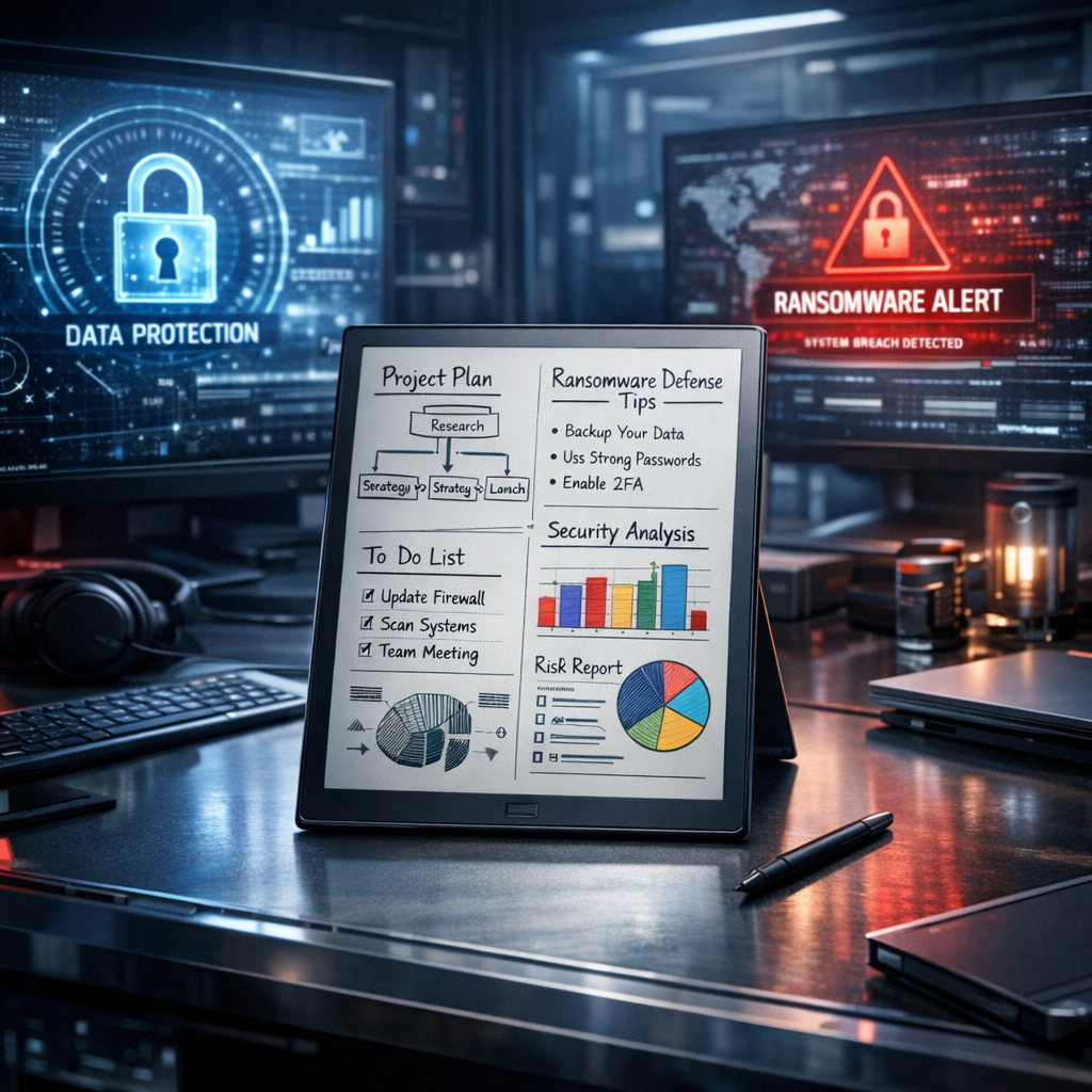 Exploring Technological Innovations and Challenges: From E-Paper Tablets to Ransomware Defense